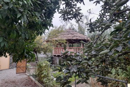 خانه ویلایی با آلاچیق چوبی در ایزدشهر