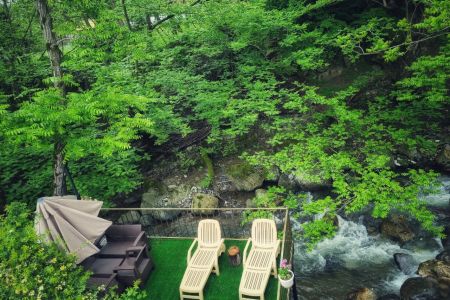 ویلای بزرگ استخردار لب رودخانه در ماسال - شالما