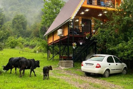 کلبه سوئیسی دوبلکس جنگلی نزدیک دریاچه - ماسال