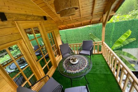 Renting a Swiss cottage with a pool in Fuman - Nogarab