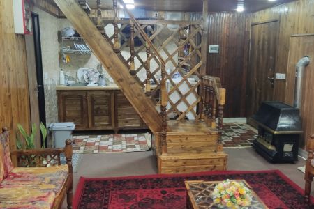 اجاره کلبه چوبی با منظره کوهستان در لفور - شاهکلا