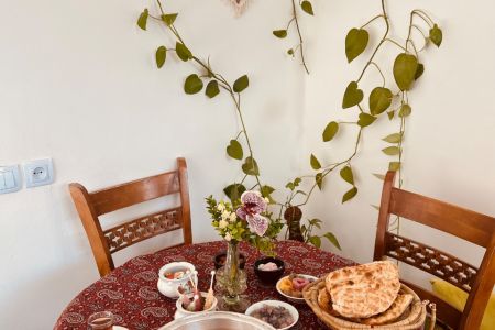 خانه پری دخت با نمای کاهگلی در شیراز - همکف