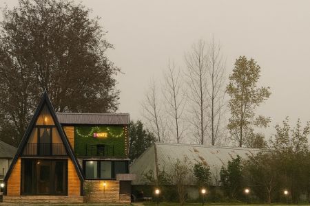 کلبه سوئیسی کنار تالاب در شفت - بداب