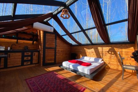 اجاره کلبه با سقف شیشه ای در خمام - بیج