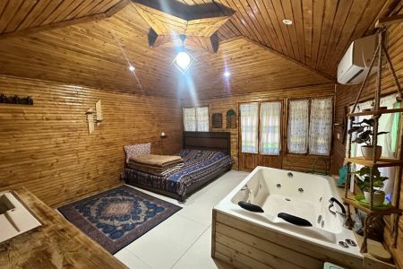 کلبه با جکوزی نزدیک آبگرم آزرو بابل - ممرز