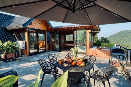 ویلا با استخر و بام رو به جنگل توساکوتی رامسر