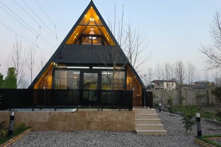 کلبه سوئیسی جکوزی دار در چمستان - آهو دشت