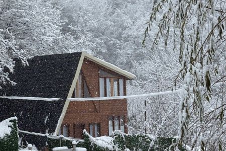 کلبه دوبلکس چوبی با وان جکوزی در ساری - سرکت