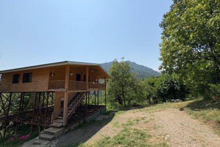 کلبه چوبی با چشم انداز جنگل در ماسال - خروم