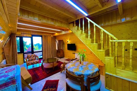 کلبه سوئیسی با جکوزی در رامسر - سخت سر