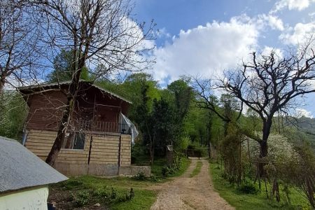 کلبه چوبی در جاده‌ ییلاقات ماسال - نسا