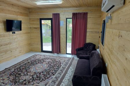 کلبه چوبی با ویو شالیزار در ماسال - گامیشبان