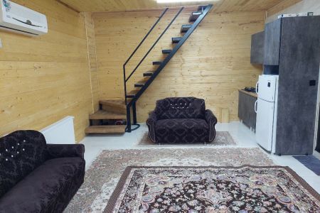 کلبه چوبی با ویو شالیزار در ماسال - گامیشبان