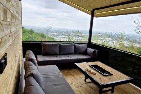 کلبه بالکن دار با ویو جنگلی در کیشخانی ماسال