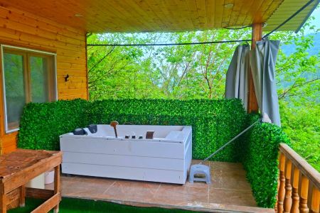 Wooden Cabin with Jacuzzi in Lafour - Emam Kola