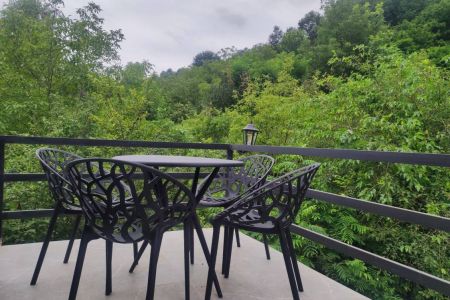 کلبه سوئیسی کنار جوی آب در ماسال - طاسکوه
