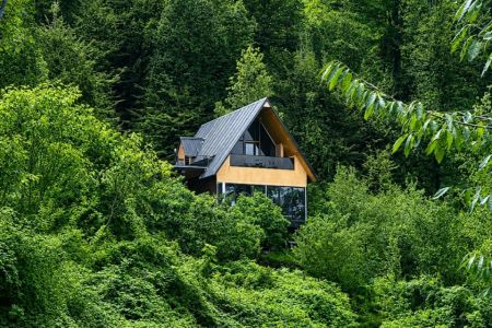 کلبه سوئیسی جنگلی در عباس آباد - سی بن