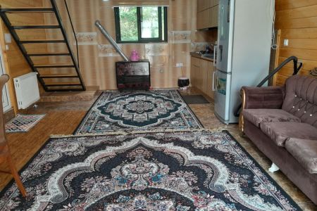 کلبه دوبلکس چوبی در طاسکوه